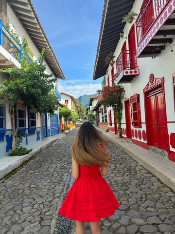 Bali Dress en lino Rojo