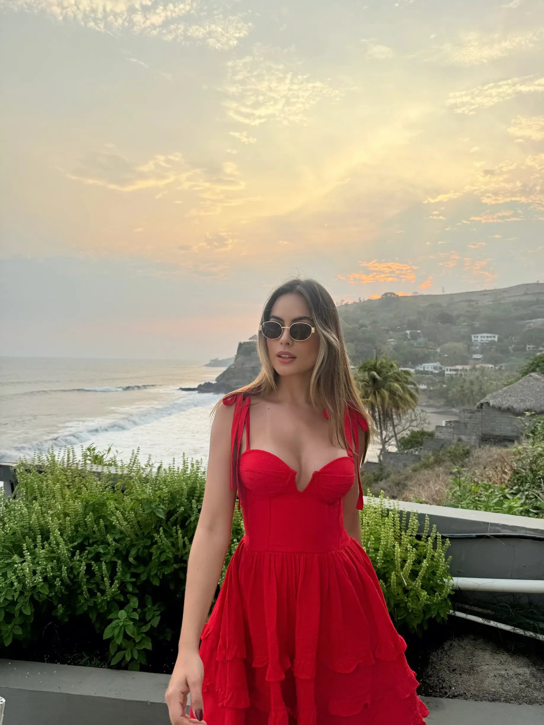 Bali Dress en lino Rojo