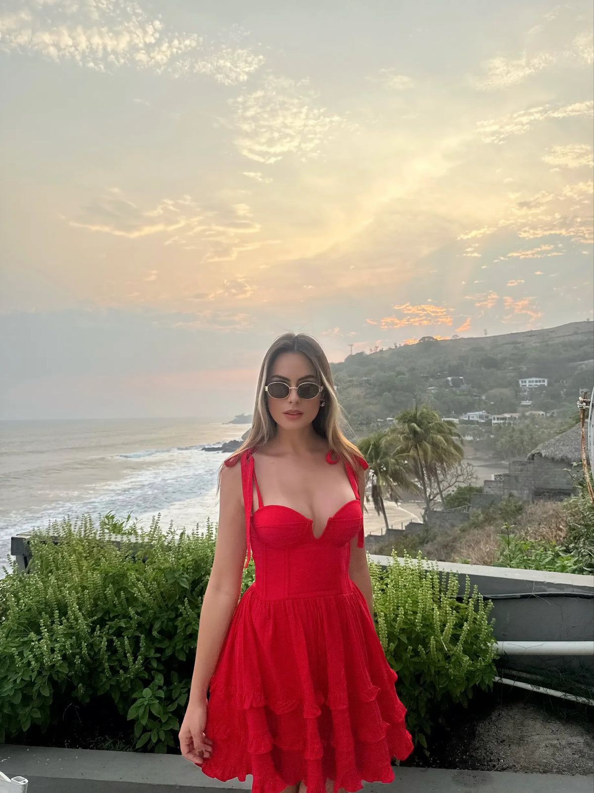 Bali Dress en lino Rojo